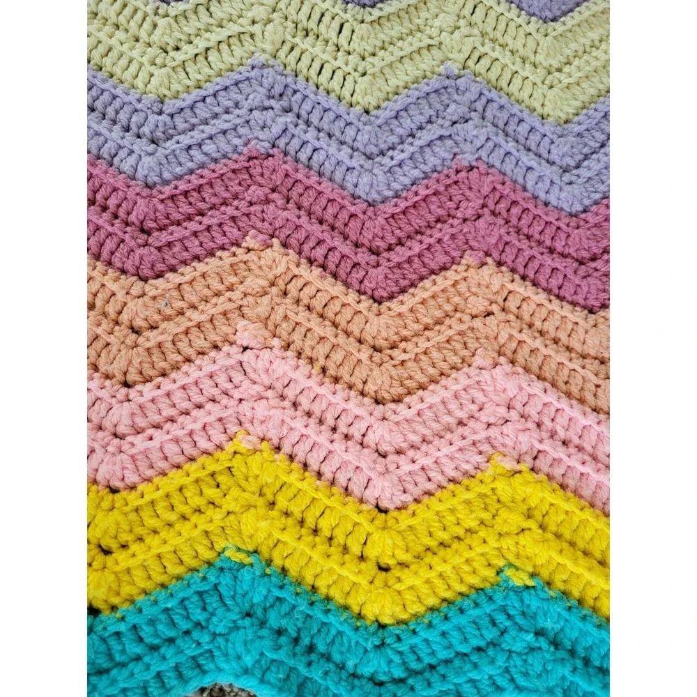 Handmade Crochet Afghan Blanket Appox. 54